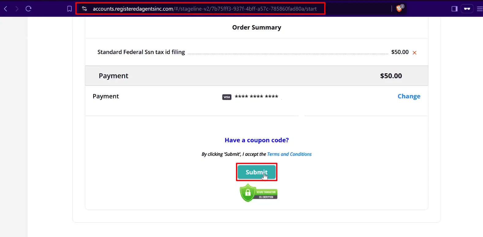 final submission payment confirmation